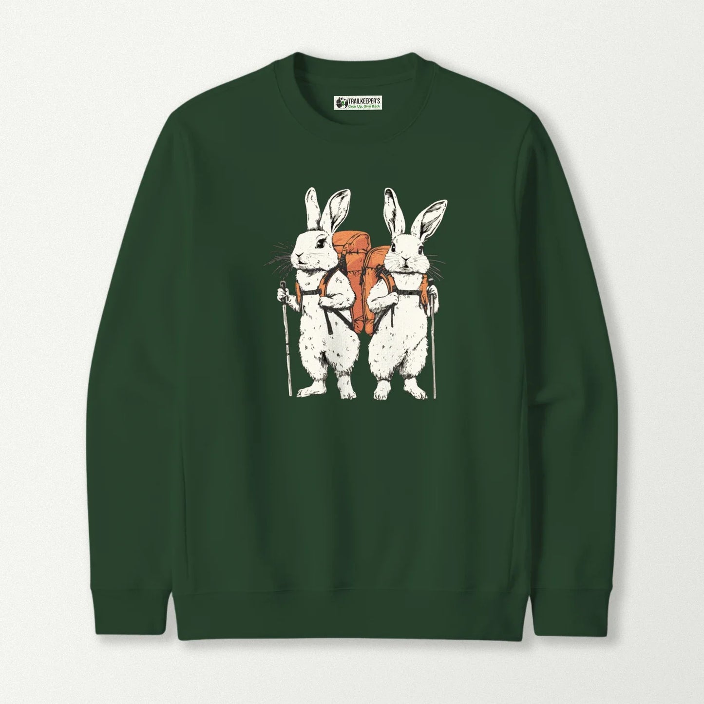 Rabbit Backpacker Couple Sweatshirt