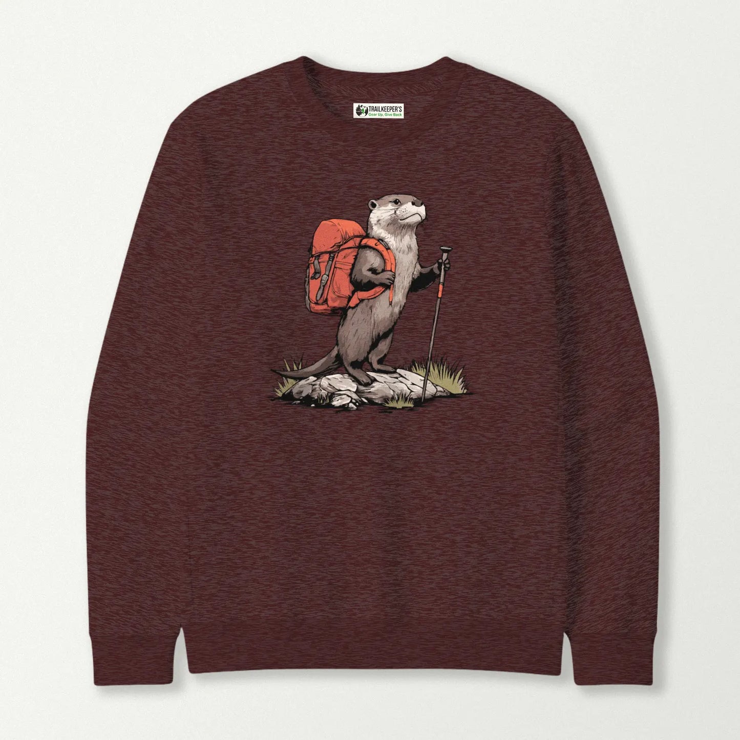 Otter Backpacker On Rock Sweatshirt