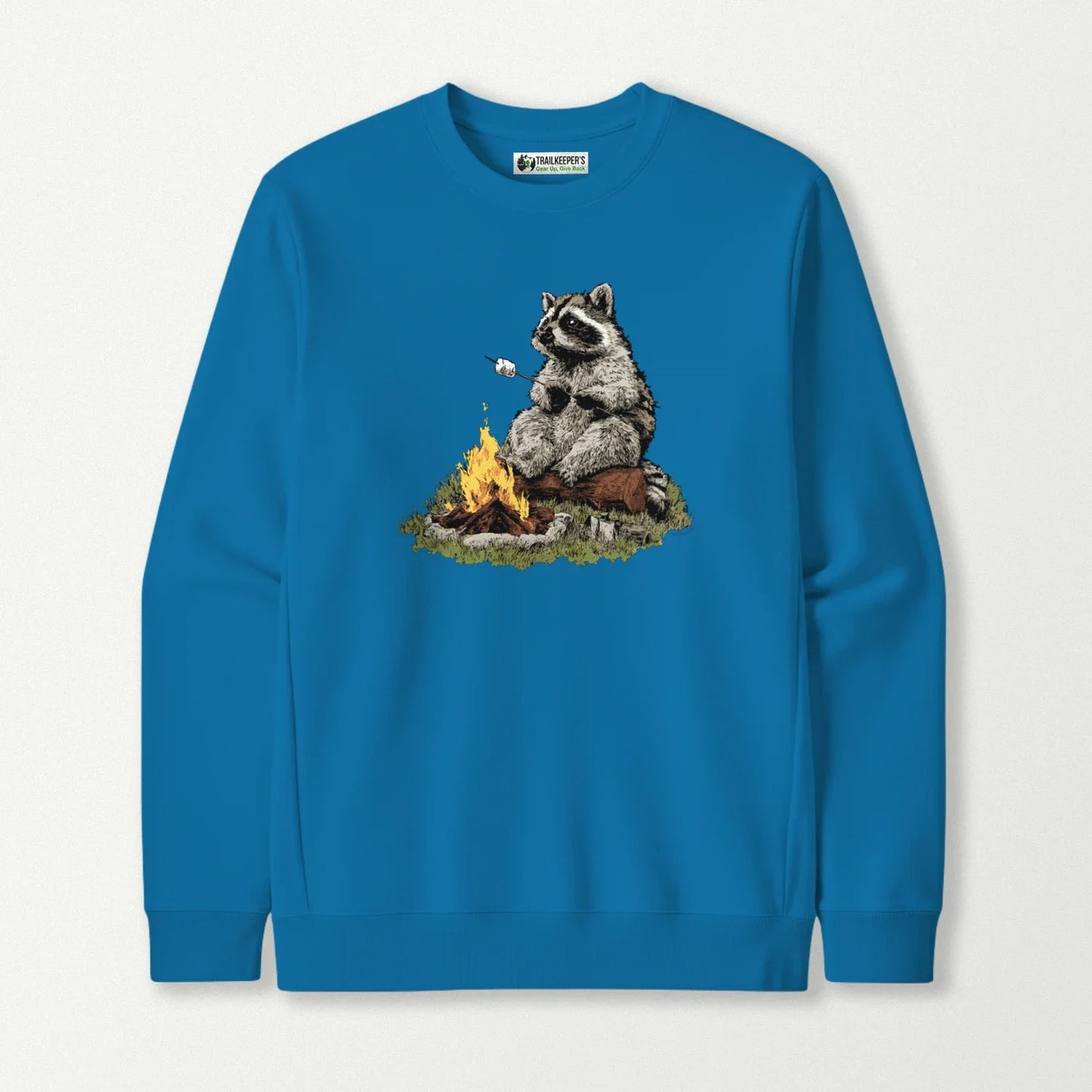 Raccoon Marshmallow Roaster Sweatshirt