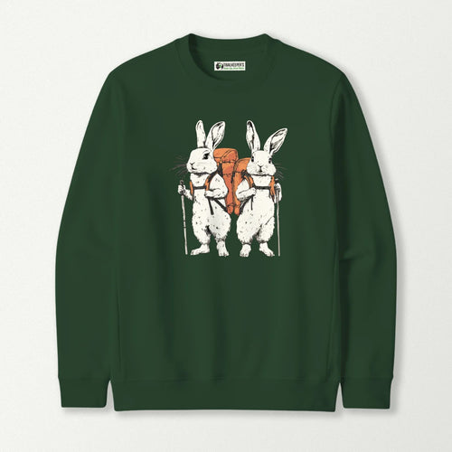 Rabbit Backpacker Couple Sweatshirt