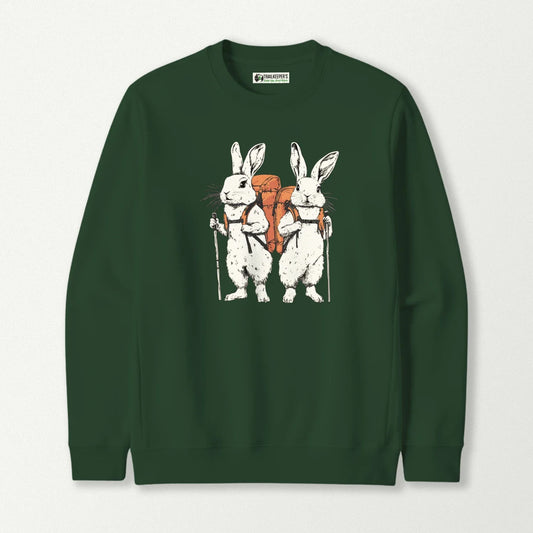 Rabbit Backpacker Couple Sweatshirt