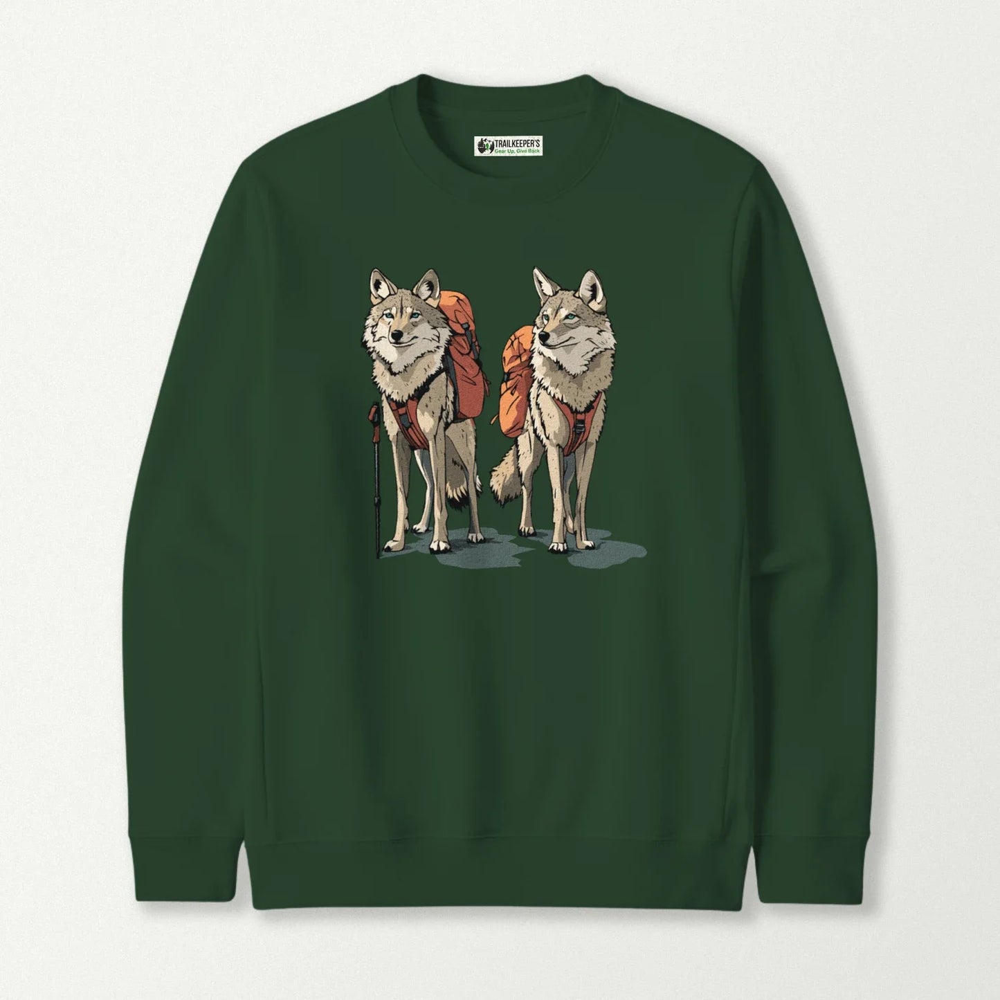 Coyote Backpacker Couple Sweatshirt