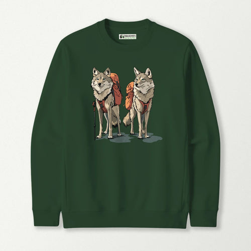 Coyote Backpacker Couple Sweatshirt