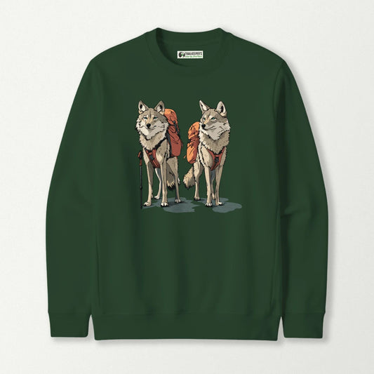 Coyote Backpacker Couple Sweatshirt