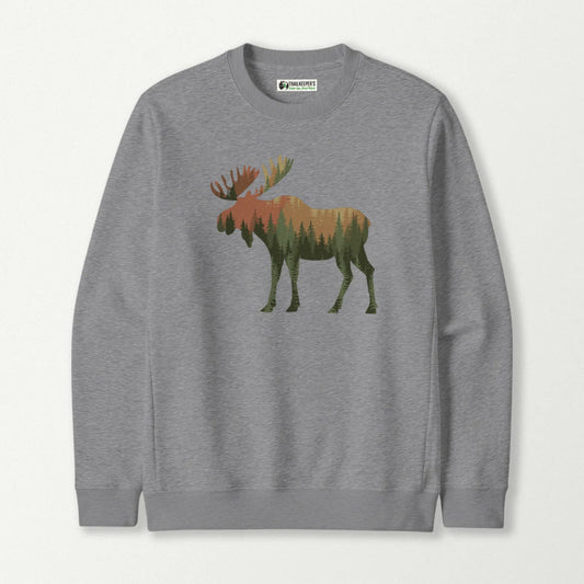 Moose Forest Scene Sweatshirt
