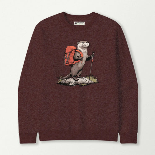 Otter Backpacker On Rock Sweatshirt