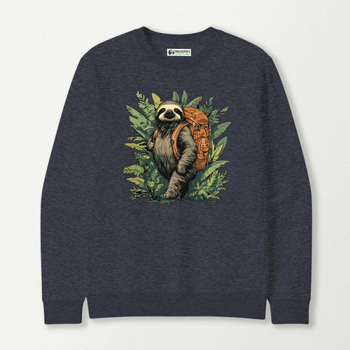 Sloth Backpacker In Forest Sweatshirt