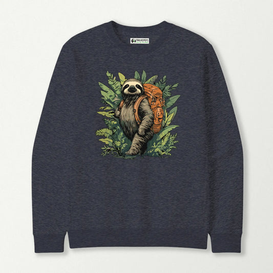 Sloth Backpacker In Forest Sweatshirt
