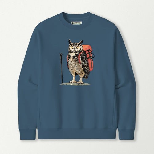 Great Horned Owl Backpacker Sweatshirt
