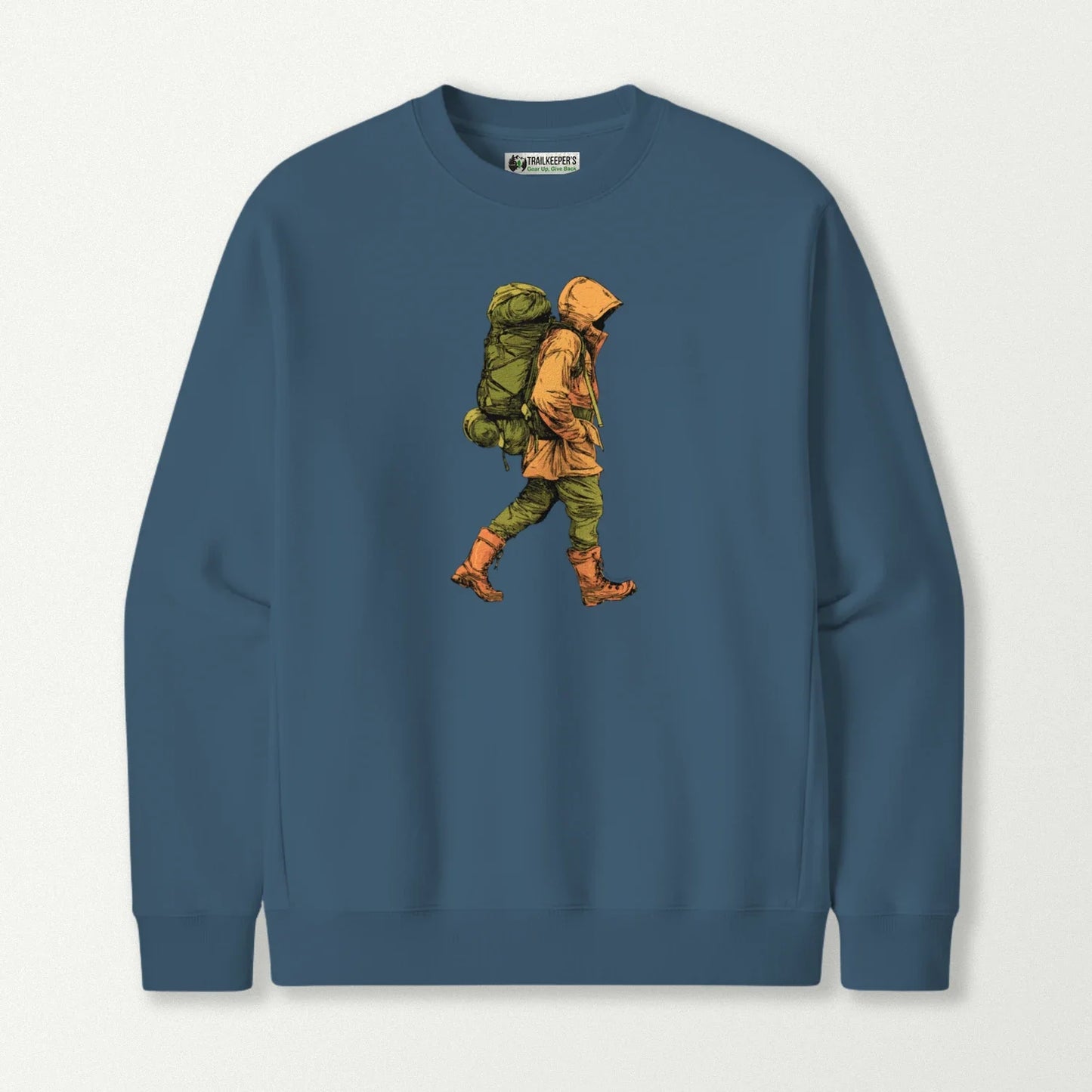 Backpacker In Raingear Sweatshirt