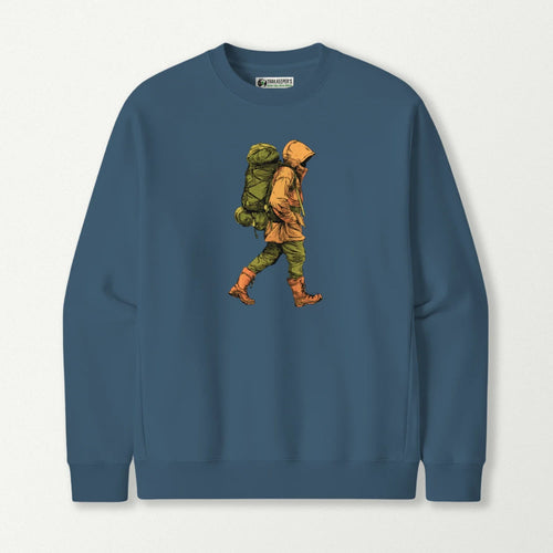 Backpacker In Raingear Sweatshirt