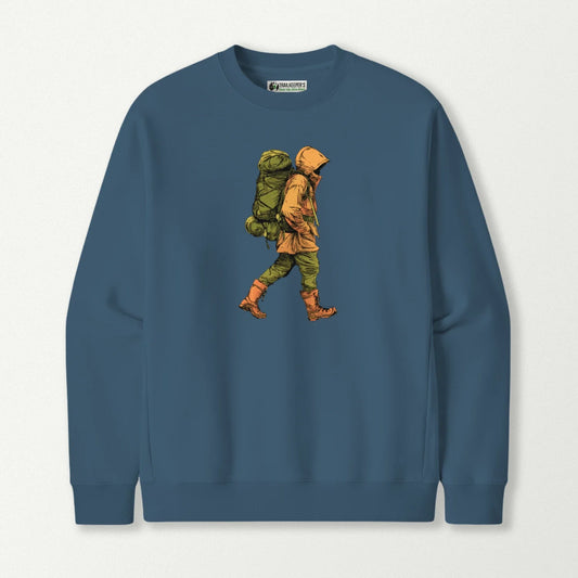 Backpacker In Raingear Sweatshirt