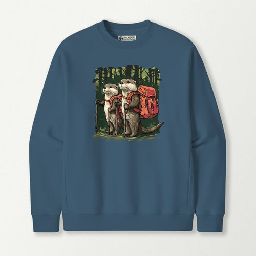 Otter Backpacker Buddies In The Forest Sweatshirt