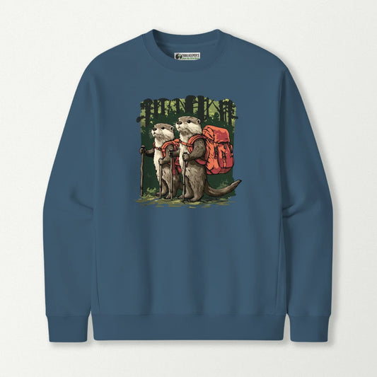 Otter Backpacker Buddies In The Forest Sweatshirt
