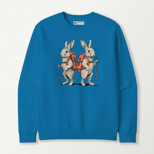 Rabbit Backpacker Couple Sweatshirt